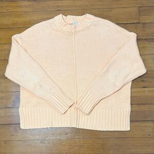 Bright Orange Crewneck Knit Sweater